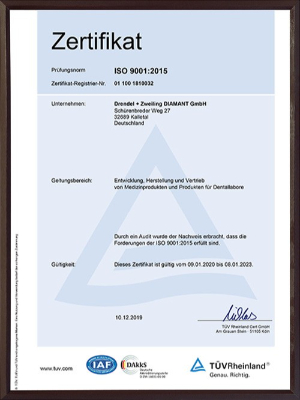 D+Z ISO 9001证书